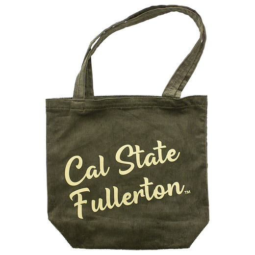 Cal State Fullerton Corduroy Tote - Green